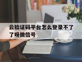 关于云验证码平台怎么登录不了了呀微信号的信息