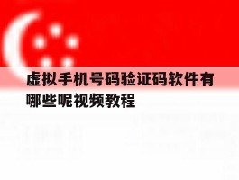 虚拟手机号码验证码软件有哪些呢视频教程