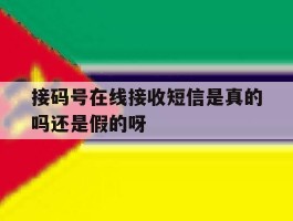 接码号在线接收短信是真的吗还是假的呀