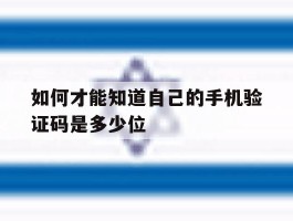 如何才能知道自己的手机验证码是多少位