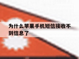 为什么苹果手机短信接收不到信息了